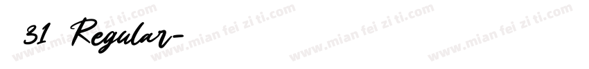 喷码31号 Regular字体转换